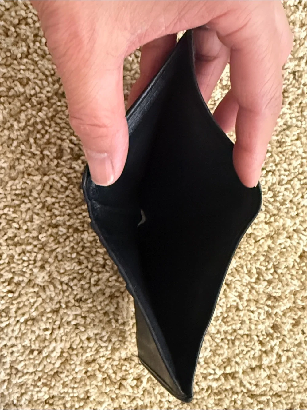 Tumi Black Leather Bi-Fold Card & Key Wallet